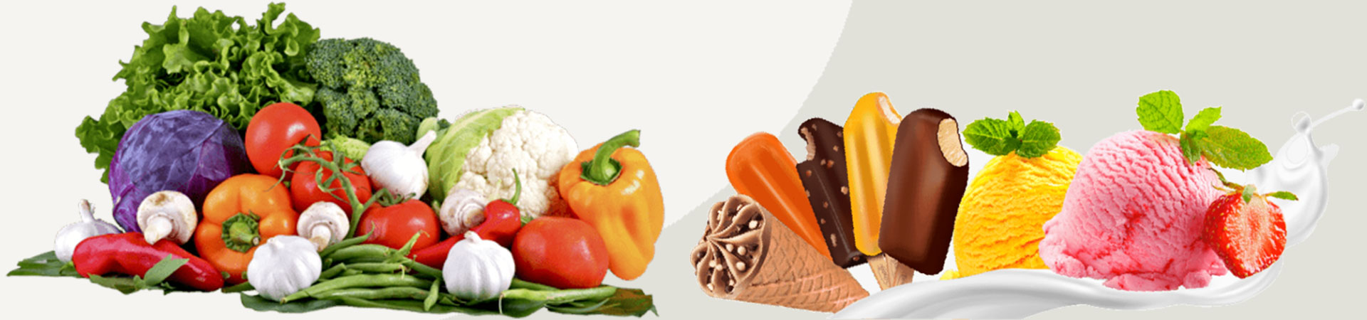 Vegetable and Icecream banner